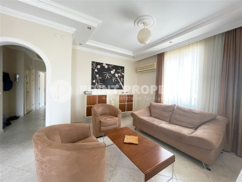 Меблированная трехкомнатная квартира с видом на горы в районе Алании Тосмур-id-1189-фото-6