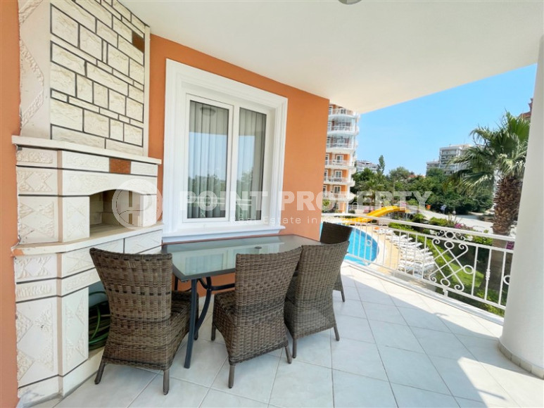 Меблированная трехкомнатная квартира с видом на горы в районе Алании Тосмур-id-1189-фото-12