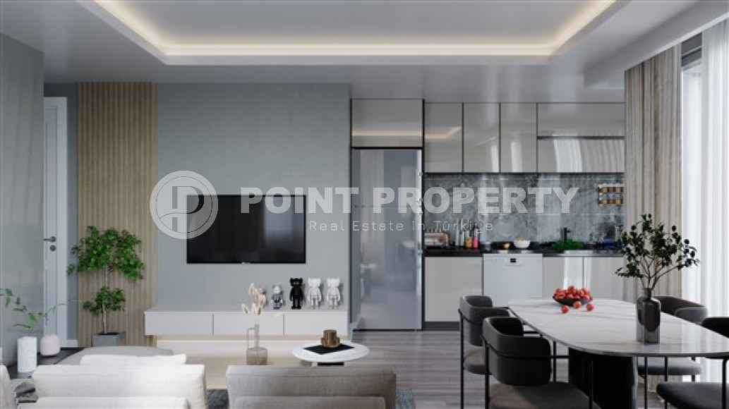 Двухкомнатная квартира, 52м² в комплексе на этапе строительства, в центре Алании, 250м до моря-id-2275-фото-12