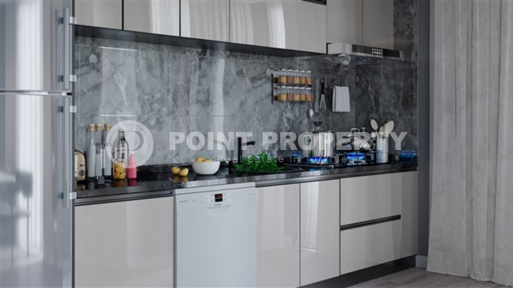 Двухкомнатная квартира, 52м² в комплексе на этапе строительства, в центре Алании, 250м до моря-id-2275-фото-15