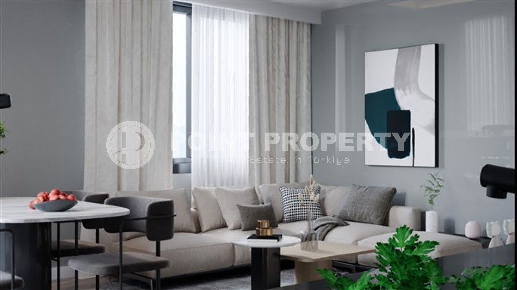 Двухкомнатная квартира, 52м² в комплексе на этапе строительства, в центре Алании, 250м до моря-id-2275-фото-16