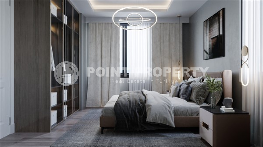 Двухкомнатная квартира, 52м² в комплексе на этапе строительства, в центре Алании, 250м до моря-id-2275-фото-19