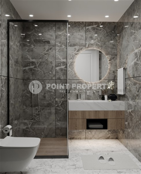 Двухкомнатная квартира, 52м² в комплексе на этапе строительства, в центре Алании, 250м до моря-id-2275-фото-20