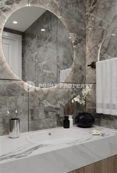 Двухкомнатная квартира, 52м² в комплексе на этапе строительства, в центре Алании, 250м до моря-id-2275-фото-22