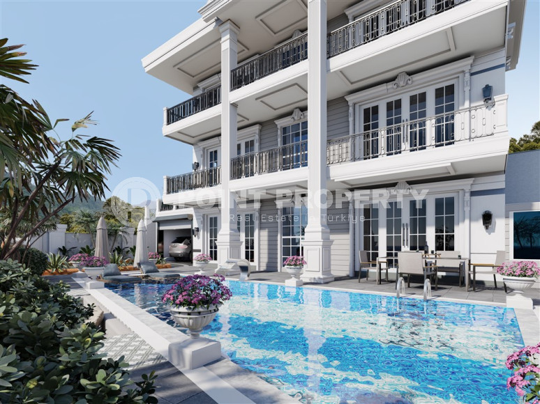 Фешенебельная трехэтажная вилла 5+1, 350м² с собственной инфраструктурой в горном районе Алании Тепе.-id-1192-фото-2