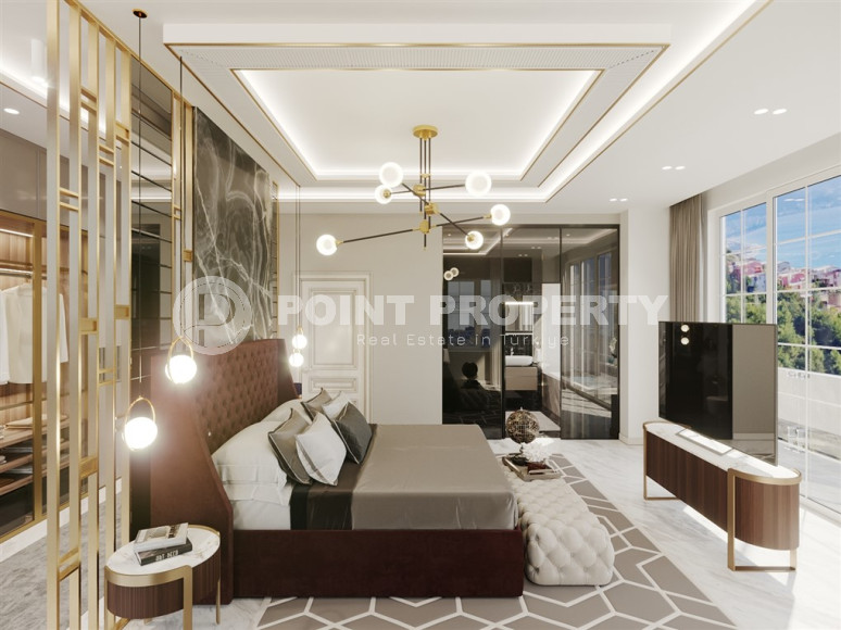 Фешенебельная трехэтажная вилла 5+1, 350м² с собственной инфраструктурой в горном районе Алании Тепе.-id-1192-фото-13