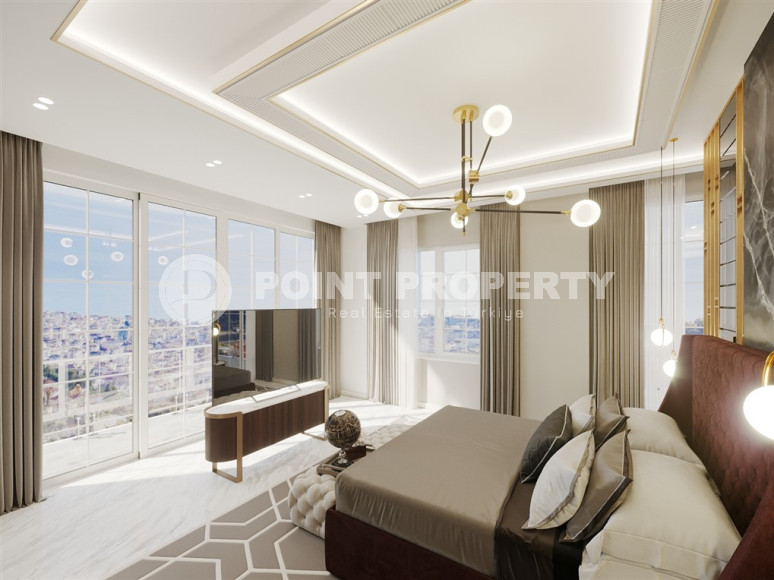 Фешенебельная трехэтажная вилла 5+1, 350м² с собственной инфраструктурой в горном районе Алании Тепе.-id-1192-фото-14