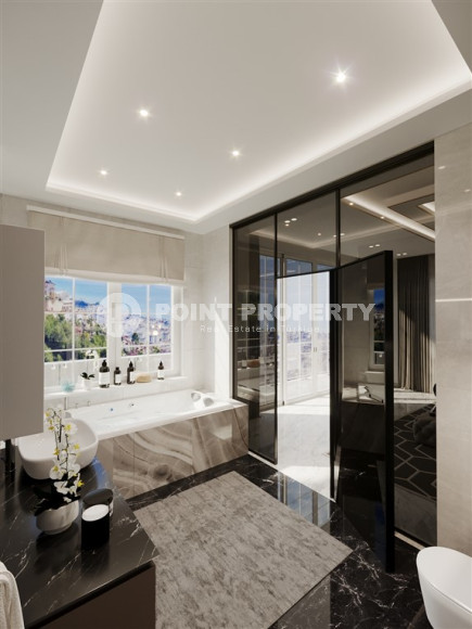 Фешенебельная трехэтажная вилла 5+1, 350м² с собственной инфраструктурой в горном районе Алании Тепе.-id-1192-фото-16