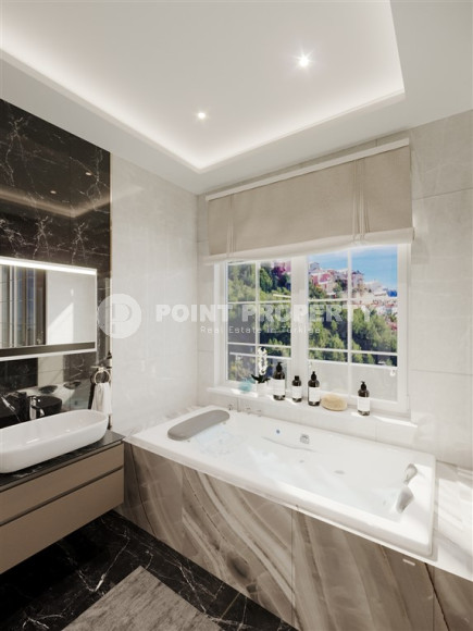 Фешенебельная трехэтажная вилла 5+1, 350м² с собственной инфраструктурой в горном районе Алании Тепе.-id-1192-фото-17