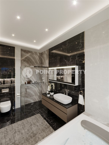 Фешенебельная трехэтажная вилла 5+1, 350м² с собственной инфраструктурой в горном районе Алании Тепе.-id-1192-фото-19