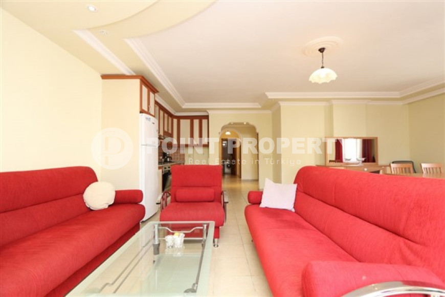 Трехкомнатная меблированная квартира, 90м² в уютном комплексе в 250м от моря в центре Алании-id-2311-фото-4