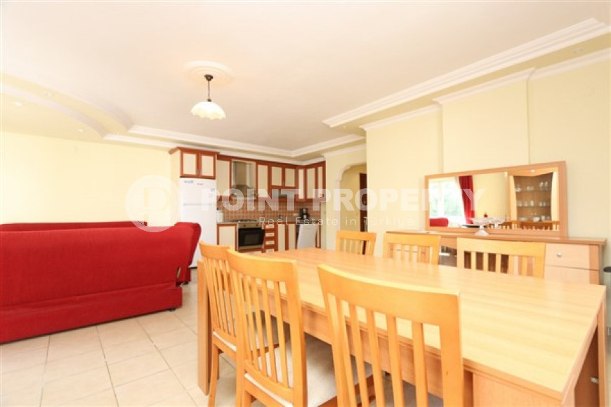 Трехкомнатная меблированная квартира, 90м² в уютном комплексе в 250м от моря в центре Алании-id-2311-фото-5