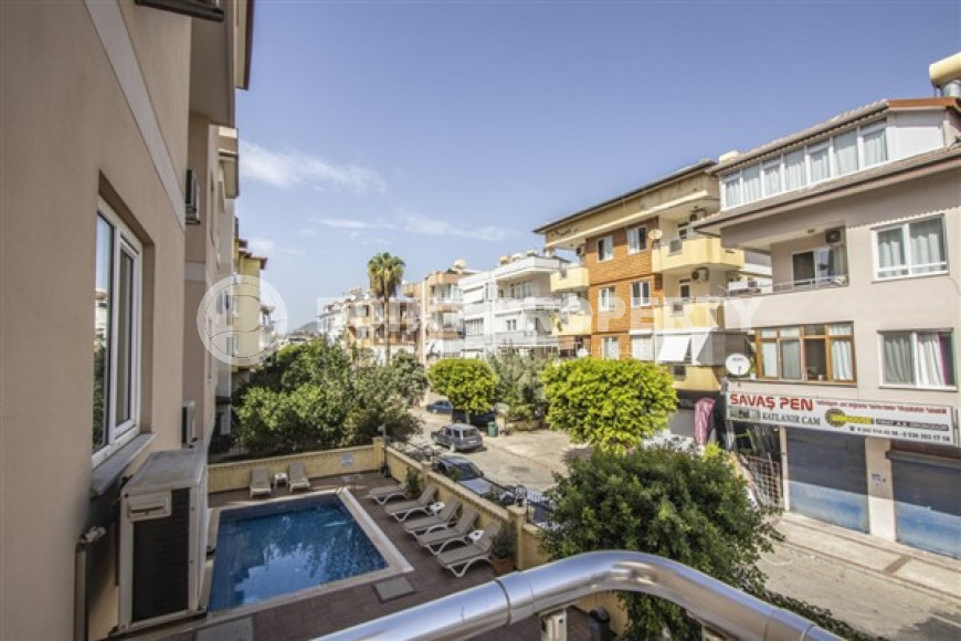 Трехкомнатная меблированная квартира, 90м² в уютном комплексе в 250м от моря в центре Алании-id-2311-фото-16