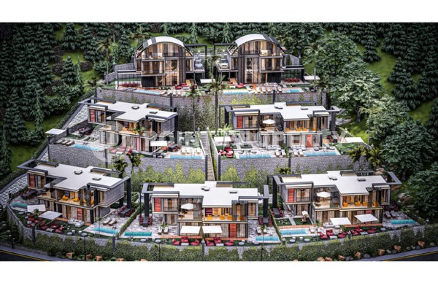 Элитный проект вилл, планировкой 3+1, площадью 160 –168–170 м2, 4+1, площадью 281 м2 в районе Каргыджак, Алания-id-2336-фото-21