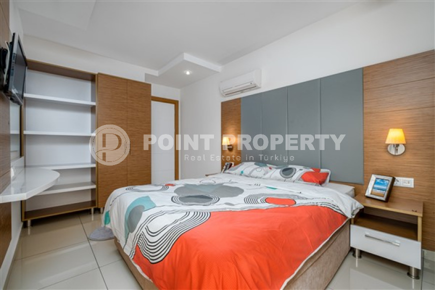 Апартаменты с двумя спальнями, 100 м², в комплексе с отельной инфраструктурой в Джикджили, Аланья-id-2343-фото-7