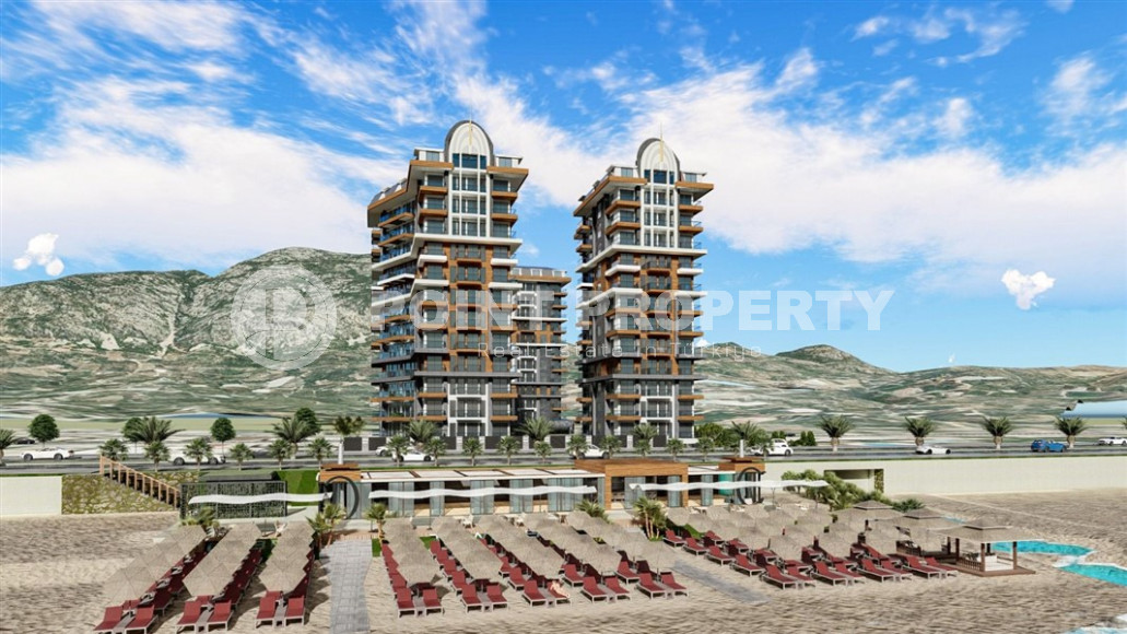 Luxury real estate: 1+1 apartment in a complex under construction with hotel infrastructure on the first coastline in Mahmutlar-id-1198-photo-12