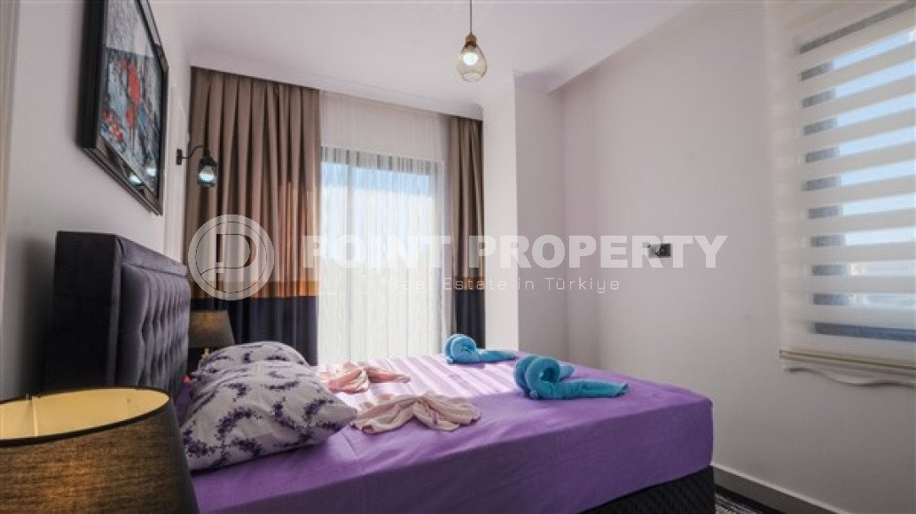 Уютная квартира с одной спальней, 55м², в новом комплексе с инфраструктурой в Махмутларе, Алания-id-2355-фото-7