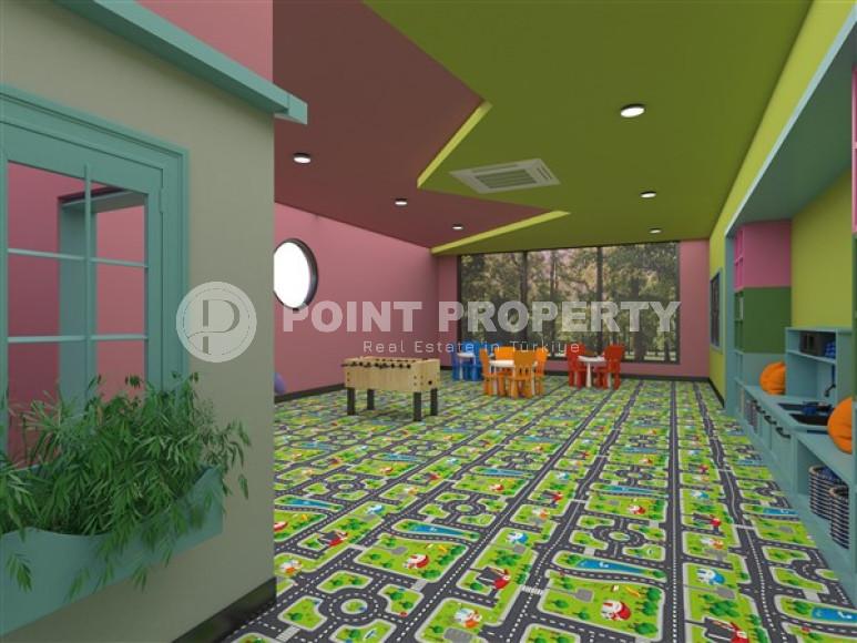 Новая двухкомнатная квартира, 55м², в комплексе на этапе строительства в 800м от моря, Аланья, Каргыджак-id-2358-фото-13