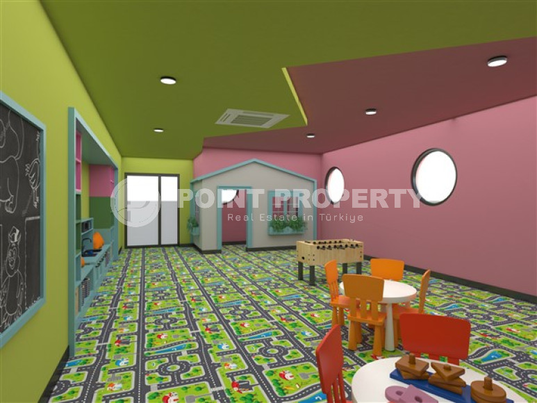 Новая двухкомнатная квартира, 55м², в комплексе на этапе строительства в 800м от моря, Аланья, Каргыджак-id-2358-фото-14