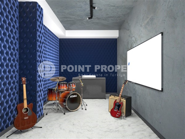 Новая двухкомнатная квартира, 55м², в комплексе на этапе строительства в 800м от моря, Аланья, Каргыджак-id-2358-фото-21