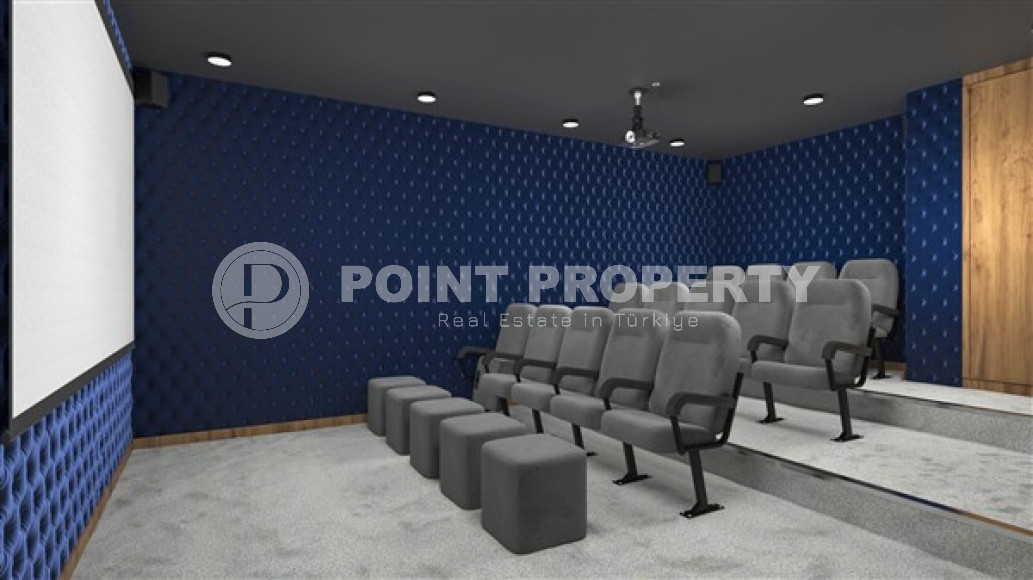 Новая двухкомнатная квартира, 55м², в комплексе на этапе строительства в 800м от моря, Аланья, Каргыджак-id-2358-фото-22