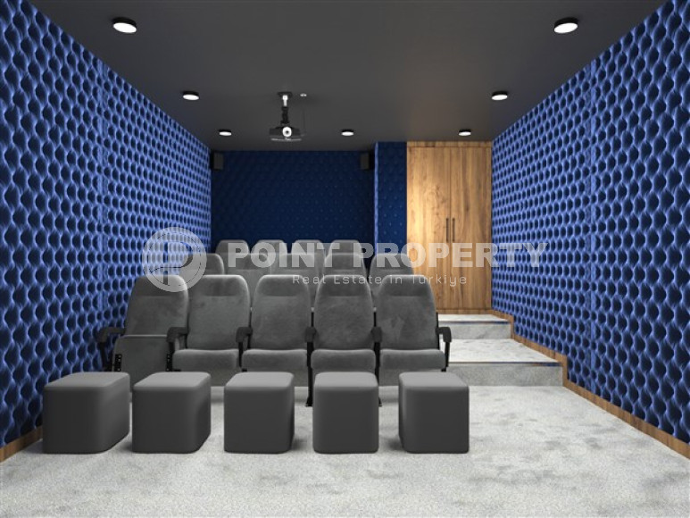 Новая двухкомнатная квартира, 55м², в комплексе на этапе строительства в 800м от моря, Аланья, Каргыджак-id-2358-фото-23