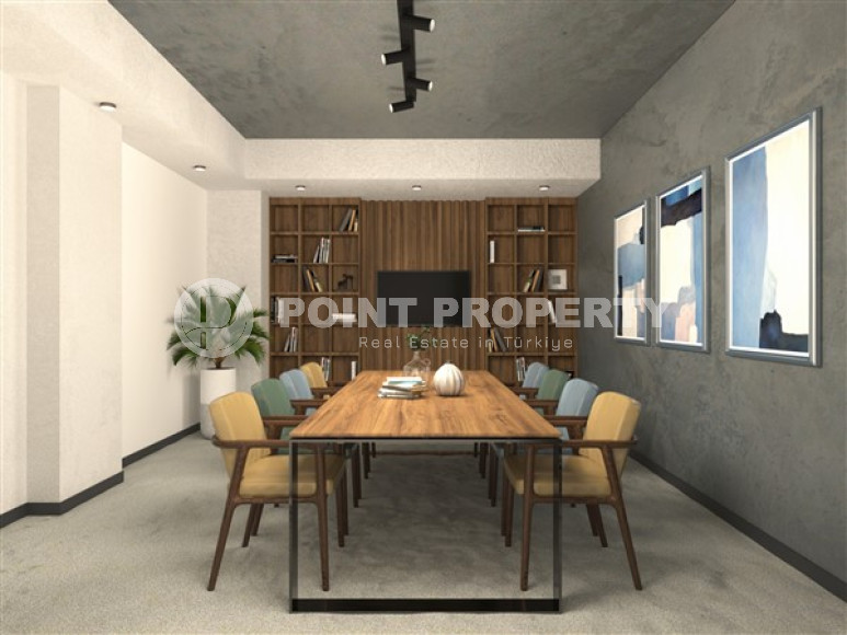 Новая двухкомнатная квартира, 55м², в комплексе на этапе строительства в 800м от моря, Аланья, Каргыджак-id-2358-фото-24