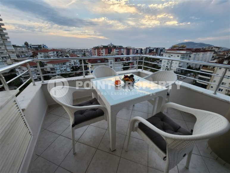 Меблированная трехкомнатная квартира, 90м² с видом на море и горы в тихом районе Алании – Джикджилли-id-2361-фото-4