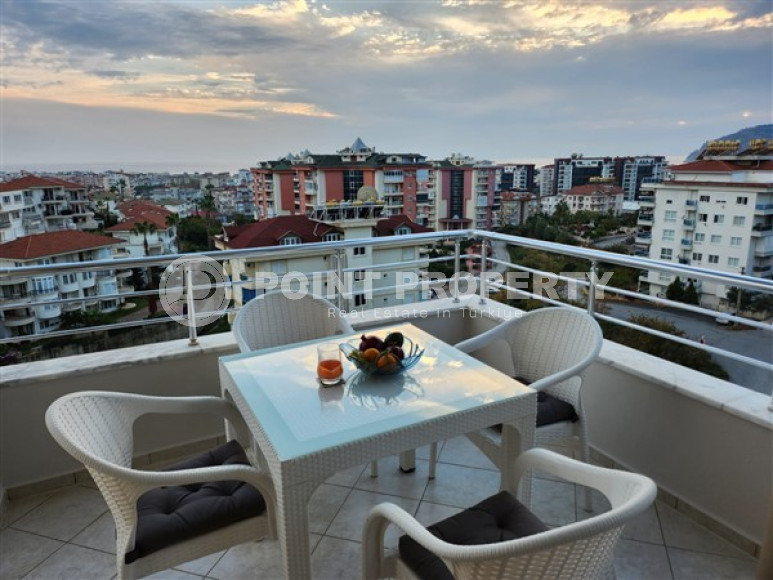 Меблированная трехкомнатная квартира, 90м² с видом на море и горы в тихом районе Алании – Джикджилли-id-2361-фото-6