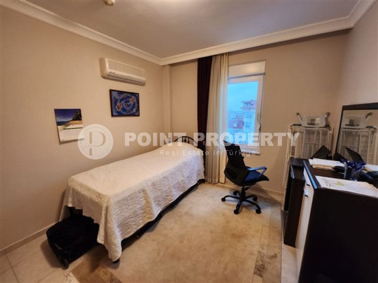 Меблированная трехкомнатная квартира, 90м² с видом на море и горы в тихом районе Алании – Джикджилли-id-2361-фото-10