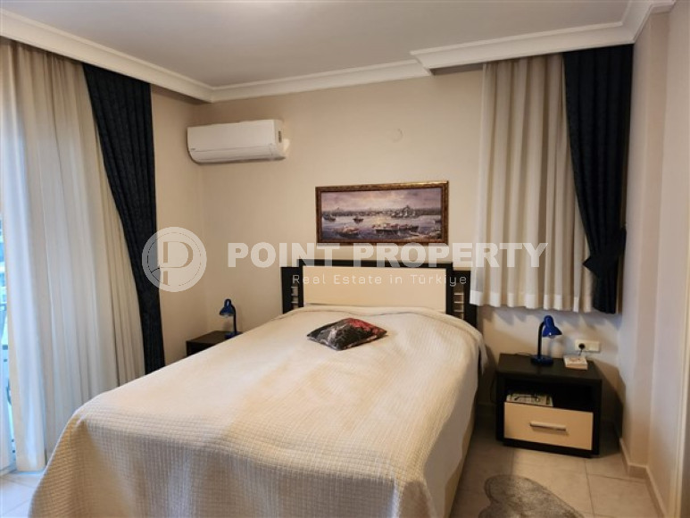 Меблированная трехкомнатная квартира, 90м² с видом на море и горы в тихом районе Алании – Джикджилли-id-2361-фото-12