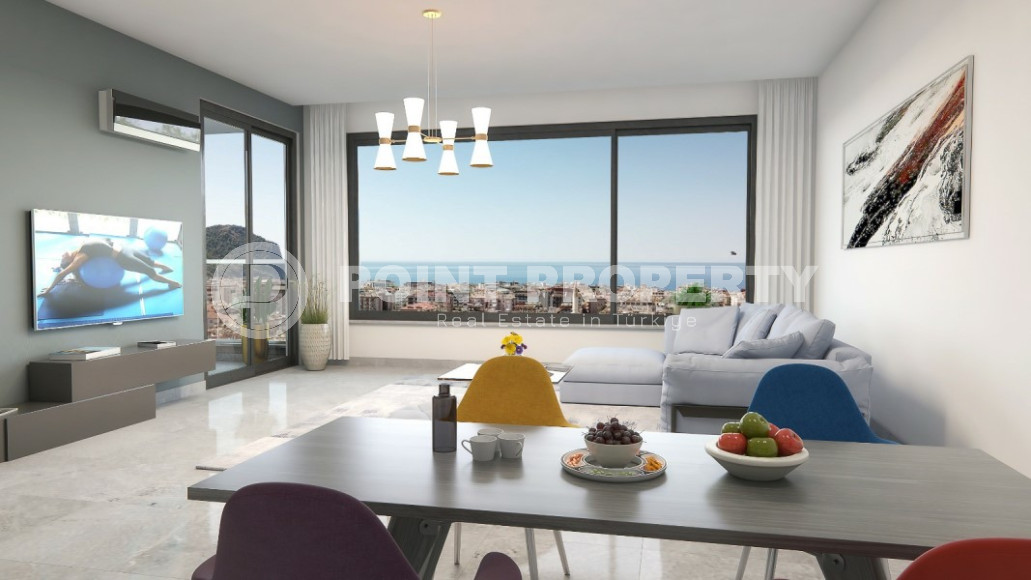 Apartment with sea and mountain views in the heart of Alanya, 650 meters from Cleopatra Beach.-id-1018-photo-11