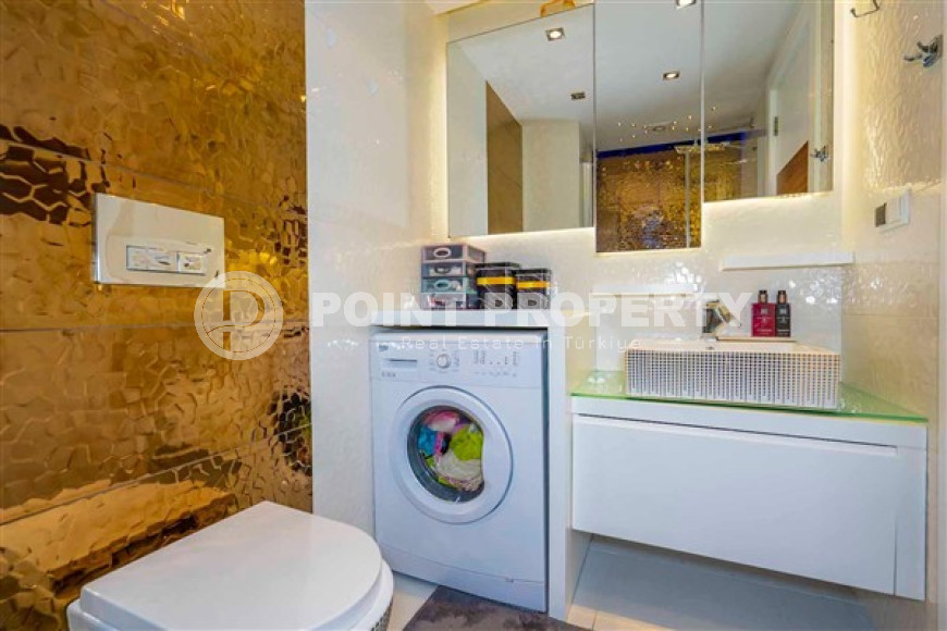 Меблированная квартира с двумя спальнями, 97м², в комплексе с инфраструктурой в центре Алании-id-2373-фото-7