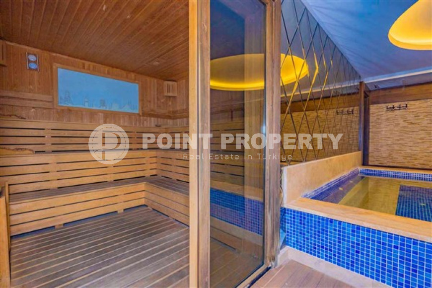 Меблированная квартира с двумя спальнями, 97м², в комплексе с инфраструктурой в центре Алании-id-2373-фото-16