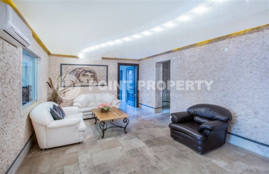 Меблированный пентхаус 4+1, 200м² с личной сауной в центре района Тосмур, Аланья, 250м от моря-id-2378-фото-10