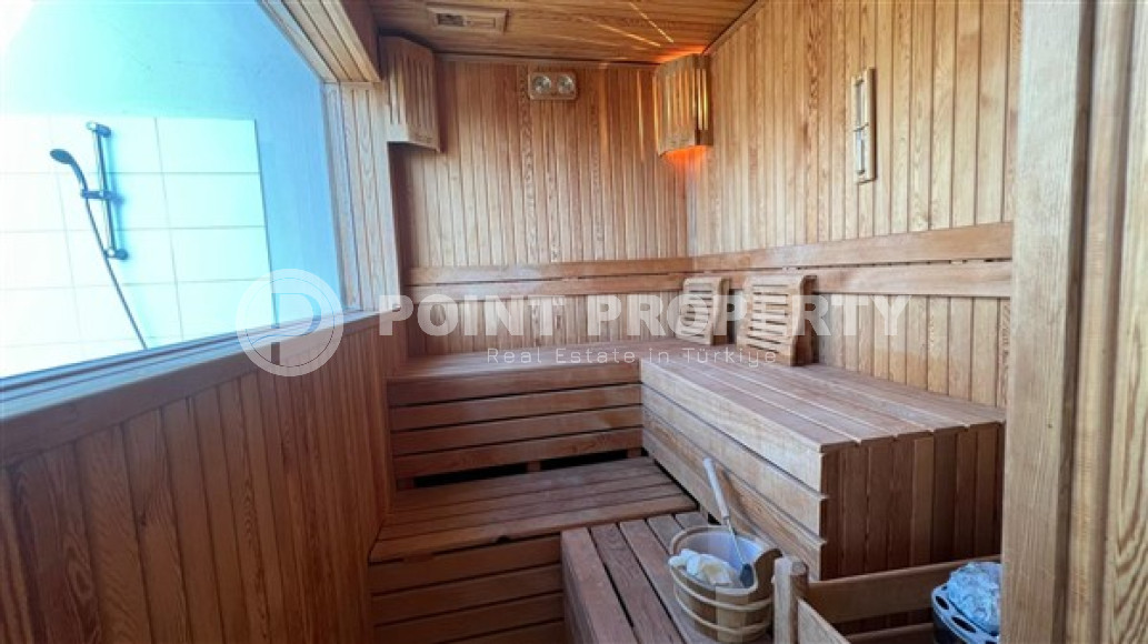 Меблированный пентхаус 4+1, 200м² с личной сауной в центре района Тосмур, Аланья, 250м от моря-id-2378-фото-36