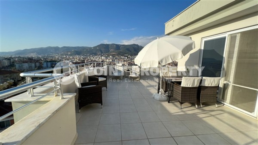 Меблированный пентхаус 4+1, 200м² с личной сауной в центре района Тосмур, Аланья, 250м от моря-id-2378-фото-44