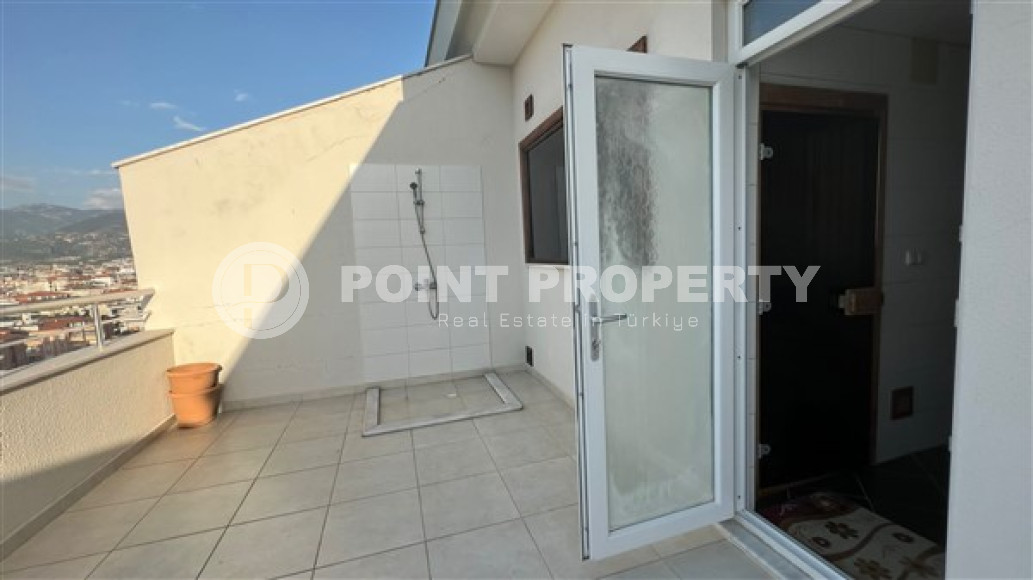 Меблированный пентхаус 4+1, 200м² с личной сауной в центре района Тосмур, Аланья, 250м от моря-id-2378-фото-49