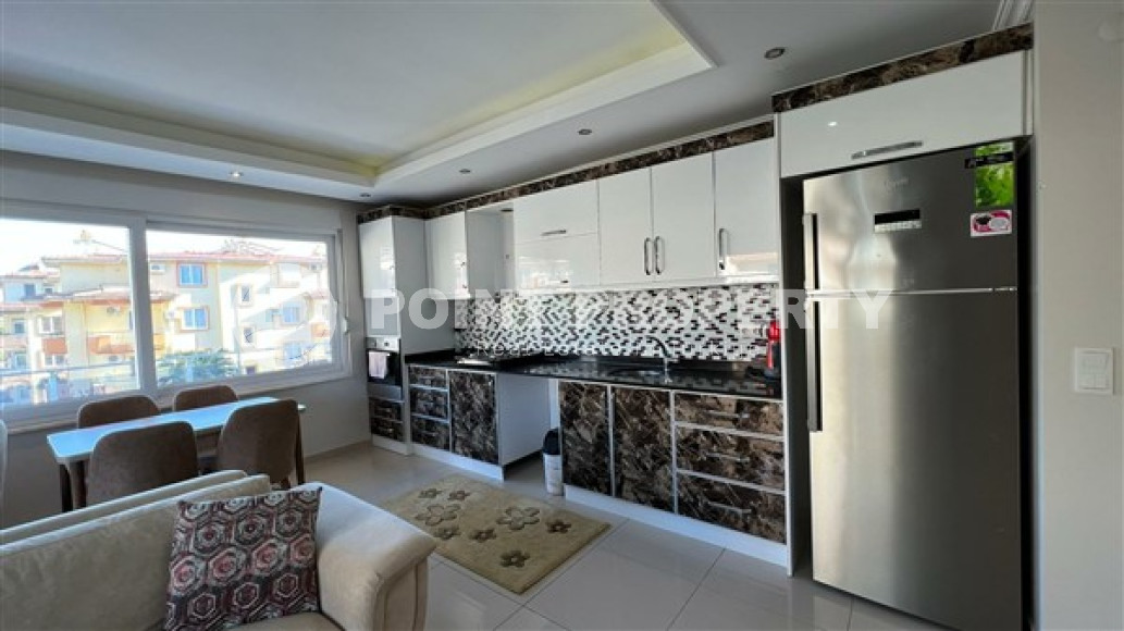 Уютная двухкомнатная квартира, 110м² в комплексе с бассейном, у моря, в районе Алании - Кестель-id-2379-фото-10