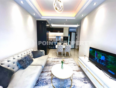 Меблированная двухкомнатная квартира, 65м², в новом элитном комплексе в Махмутларе, 650м до моря-id-2381-фото-2