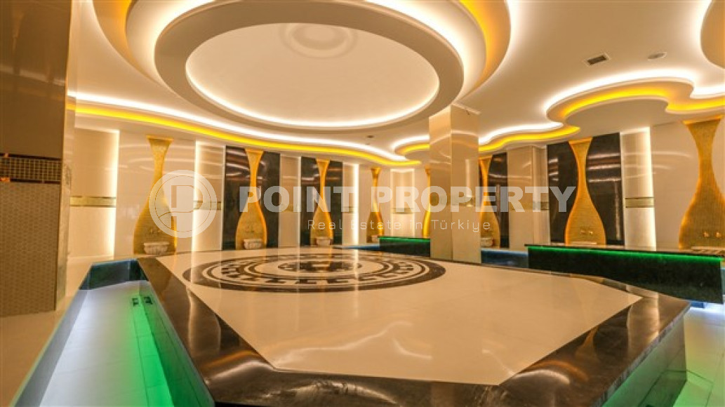 Меблированная двухкомнатная квартира, 65м², в новом элитном комплексе в Махмутларе, 650м до моря-id-2381-фото-29