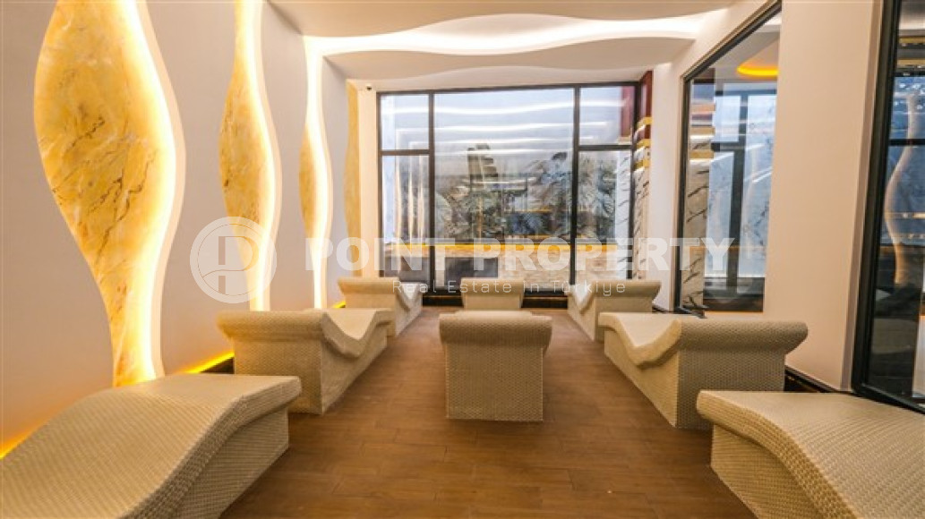 Меблированная двухкомнатная квартира, 65м², в новом элитном комплексе в Махмутларе, 650м до моря-id-2381-фото-30