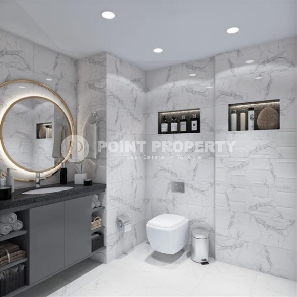 Трехэтажная вилла 460м2, с личным бассейном в Каргыджаке, 1300м до Средиземного моря-id-2384-фото-19