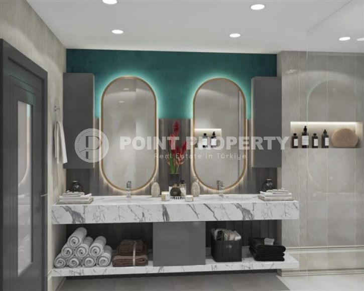 Трехэтажная вилла 460м2, с личным бассейном в Каргыджаке, 1300м до Средиземного моря-id-2384-фото-23