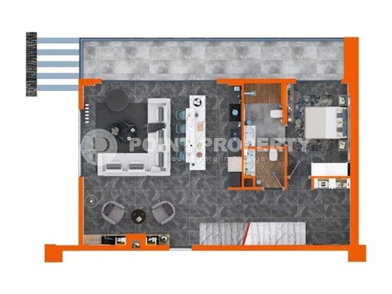 Трехэтажная вилла 460м2, с личным бассейном в Каргыджаке, 1300м до Средиземного моря-id-2384-фото-26
