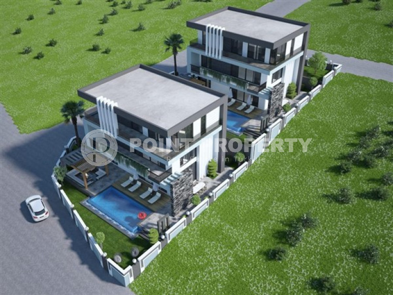 Трехэтажная вилла 460м2, с личным бассейном в Каргыджаке, 1300м до Средиземного моря-id-2384-фото-27