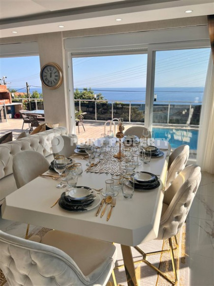 Роскошная, двухэтажная вилла 3+1, площадью 200 м2 с потрясающими видами на море, район Динек, Алания-id-2387-фото-3