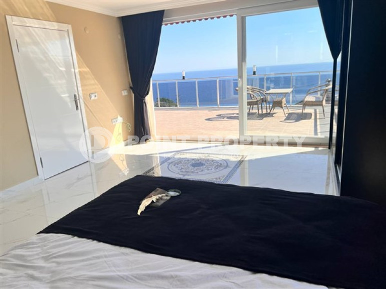 Роскошная, двухэтажная вилла 3+1, площадью 200 м2 с потрясающими видами на море, район Динек, Алания-id-2387-фото-11