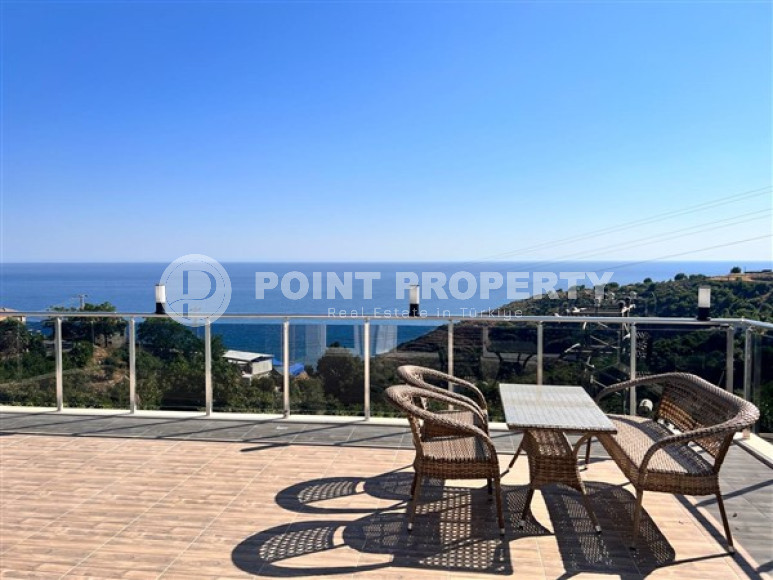 Роскошная, двухэтажная вилла 3+1, площадью 200 м2 с потрясающими видами на море, район Динек, Алания-id-2387-фото-18