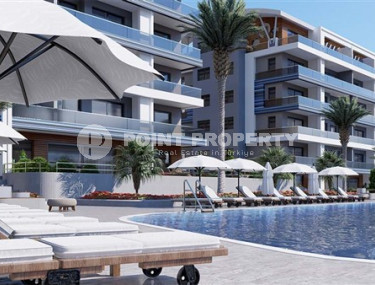 Квартира с одной спальней, 65м², в комплексе на этапе строительства в 800м от моря, Аланья, Каргыджак-id-2388-фото-2